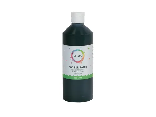 Plakkaatverf Qrea zwart 500ml