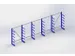 Rayonnage canitlever universel HxlxP 2000x6750x630mm 6bras (pied inclu