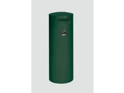 Combi-Asbak 90 Liter HxØ 1245x420mm Ral6005 Groen Afsluitbaar Staal