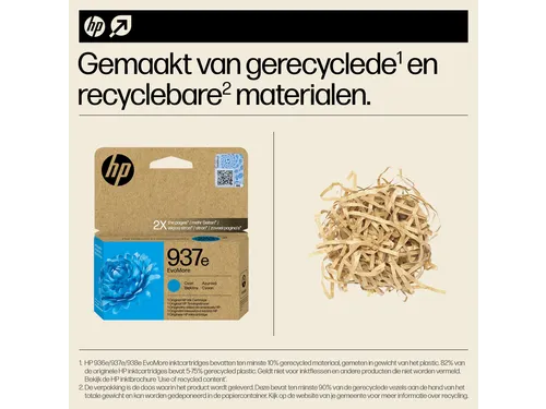 Inktcartridge HP 4S6W6NE 937E Evomore blauw