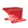 3-zijdig Kantelende Kiepbak 0.30m³ Hxbxd 890x1010x1260mm Rood