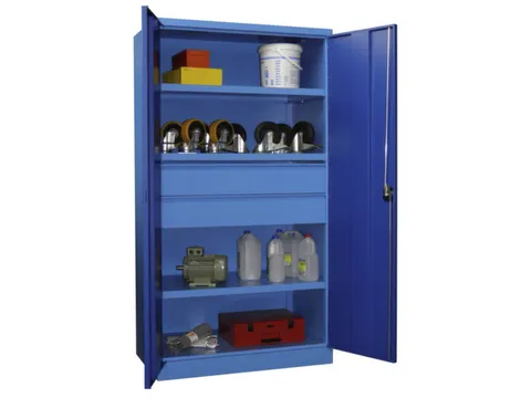 systeemkast,HxBxD 1950x1040x630mm,3xStalen bodem,RAL7035,front RAL7016