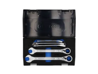 7 UR-005 Set steeksleutels met ringratel,omkeerbaar 5-delig 8-19mm - 1