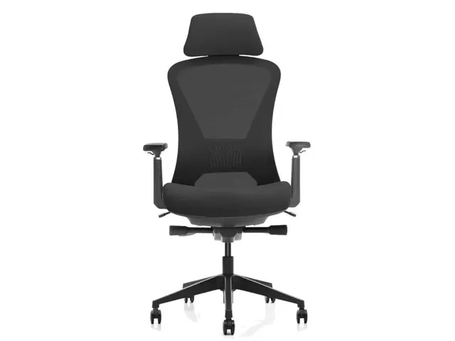 Siège de bureau ergonomique 600 NEN-EN 1335 Mesh noir + repose-tête
