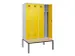 locker met bank,voor scheiding van kleding,HxBxD 2120x1200x815mm,4vak