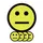 Magneet smiley 25mm emotie neutraal geel 5 stuks