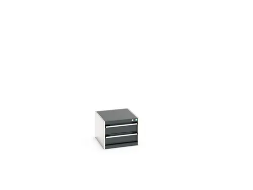 ladekast HxBxD 400x525x650mm 2laden RAL7035 front RAL7016