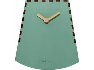 Tafelklok NeXtime Rocky 19.5x18x8.8 cm hout turquoise - 2