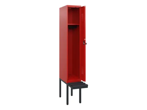 locker met bank,HxBxD 1950x300x815mm,1vak,vak B 300mm,draaigrendel