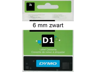 Lettertape Dymo 43613 1000/5000 6mmx7m Zwart Op Wit - 4