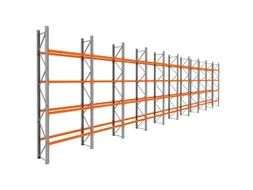 palletstelling,basis+9xaanbouw,HxBxD 4620x19350x750mm,vakl. 3000kg