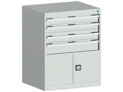 ladekast HxBxD 1000x800x750mm 5laden romp RAL7035 front RAL7035