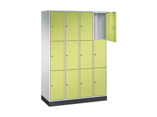 lockerkast,RAL 7035/RDS1108060,HxBxD 1950x1220x500mm,4x3vakken