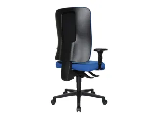 Bureaustoel,Synchroonmech.,M. Armleuningen,Zitting Stof Blauw - 2