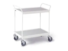 Tafelwagen Draagverm. 150kg Laadvl. Lxb 785x420mm 2 Etages Puurwit