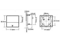 Analoge Paneelmetervoor Dc Spanningsmetingen 15v Dc / 70 X 60mm