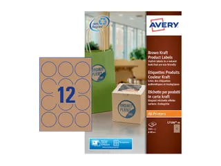 Productetiket Avery L7106-20 60mm Bruin 240stuks - 3