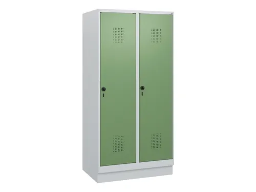 schoollocker,HxBxD 1630x800x500mm,2vak,vak B 400mm,draaigrendel,sokkel