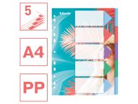 Colour'Breeze tabbladen, ft A4, 11-gaatsperforatie, PP 5Tabs