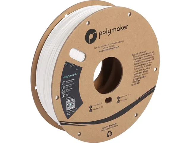 Polymaker 3D filament PolySmooth PVB 1.75mm Sneeuw Wit 0.75kg