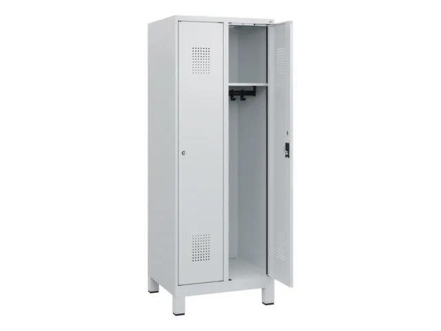 schoollocker,HxBxD 1630x600x500mm,2vak,vak B 300mm,cil.-slot,voeten