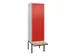 locker voor scheiding van kleding,HxBxD 2120x600x815mm,2vak