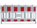 Euro2-afzethek,HxL 1000x2000mm,kunststof,wit/rood