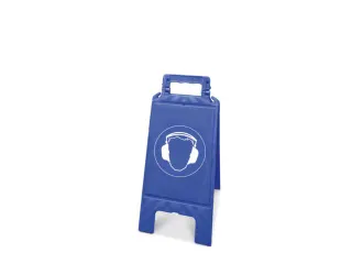 Gebodsbord,Gehoorbescherming Dragen,Vloeropsteller,Kunststof,Blauw - 1