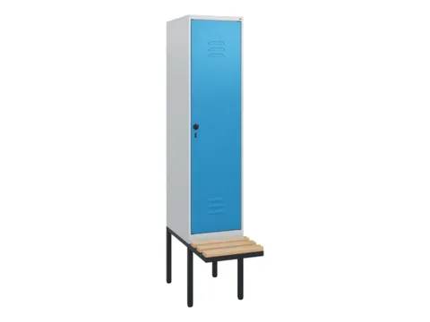 locker met bank,HxBxD 1950x400x815mm,1vak,vak B 400mm,draaigrendel