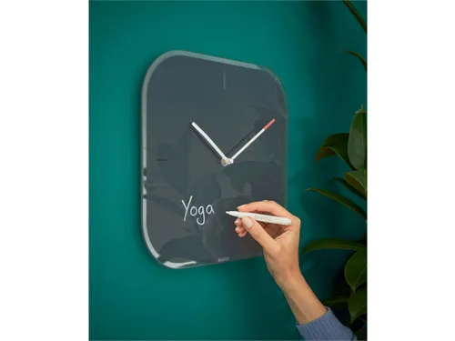 Wandklok Leitz Cosy grijs glas