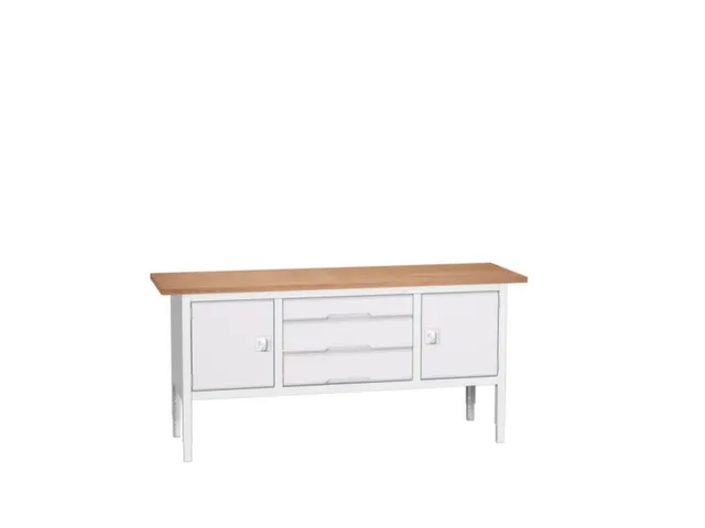 établi HxlxP 830-930x2000x600mm plateau multiplex