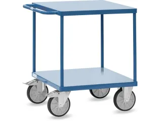 Tafelwagen 2497B 600kg 700x700mm 2 etages RAL5007 Staalplaat - 1