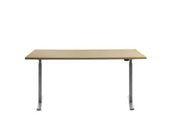 Elektrisch ihv bureau,HxBxD 700-1200x1600x800mm,blad esdoorn