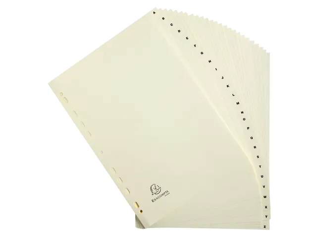 Bedrukte Tabbladen Karton 155g 26-Delig A-z 23-Gaats A4 Ivoor