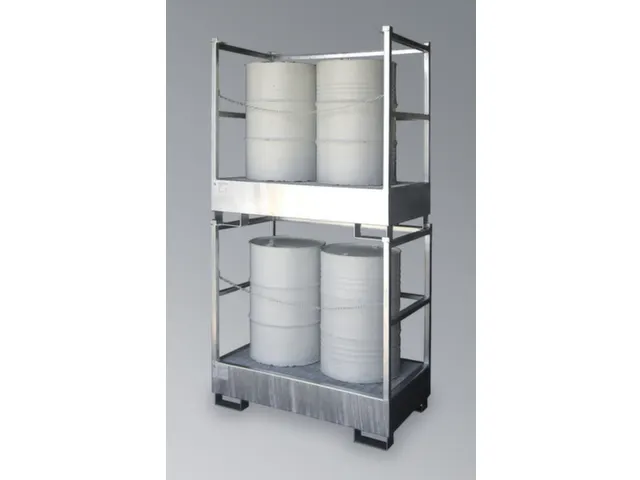 Opvangbak 2x 200l Opvangvol. 220l 1400x1410x810mm Leuning 3-Zijdig