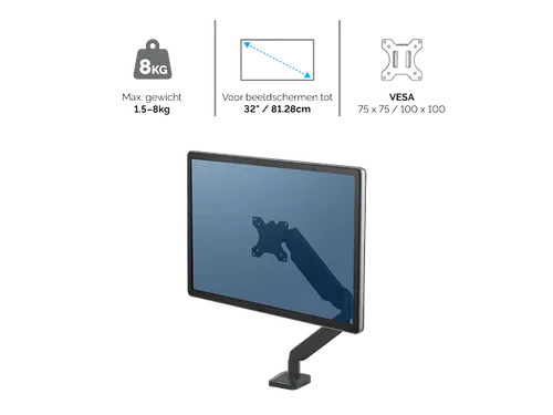 Monitorarm Fellowes Platinum Serie Single wit