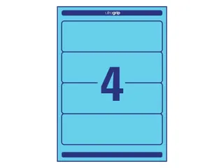 Rugetiket Avery Zweckform breed 192x61mm Blauw L4767 80 stuks - 4