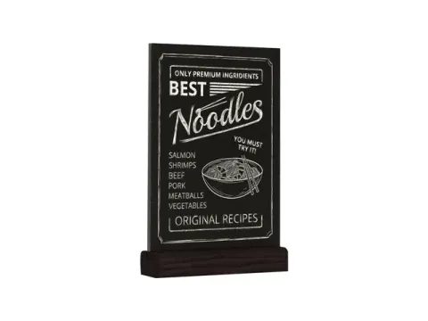 OUTLET Europel Krijtbord Tafelmodel A5 Staand Zwart