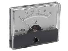 Analoge Paneelmeter Voor DC Stroommetingen 100mA CC / 60x47mm