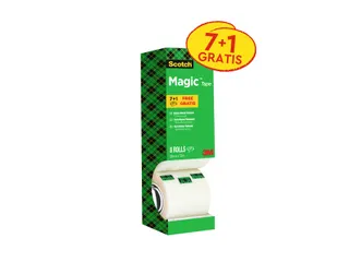 Plakband Scotch Magic 810 19mmx33m onzichtbaar mat 7+1 gratis - 4