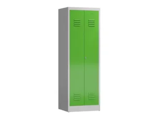 garderobekast 1800x590x500mm 2vak klink RAL7035 RAL6018 - 1