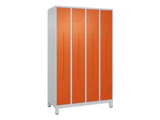 Z-garderobekast,HxBxD 1950x1200x500mm,vak B 150/300mm,cil.-slot,voeten - 1