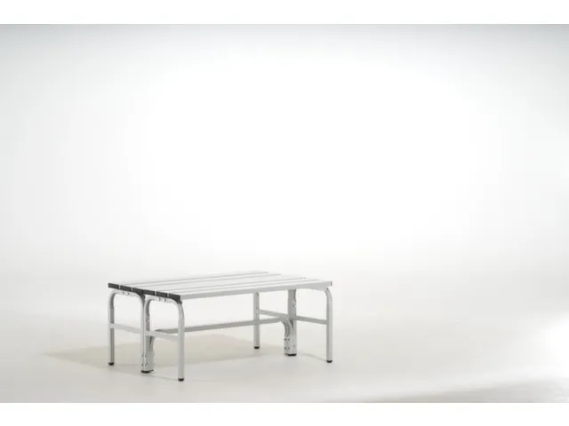 banc double HxLxP 450x1015x700mm barres alu structure acier RAL7035