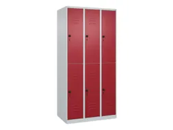 dubbeldekse locker,HxBxD 1850x900x500mm,3x2vak.,vak B 300mm