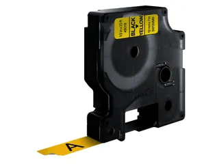 Labeltape Dymo 45018 D1 S0720580 12mmx7m zwart op geel - 2