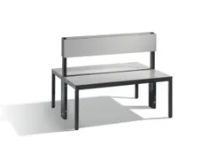 omkleedbank,HxLxD 796x1000x760mm,HPL zilvergrijs,frame staal RAL7021