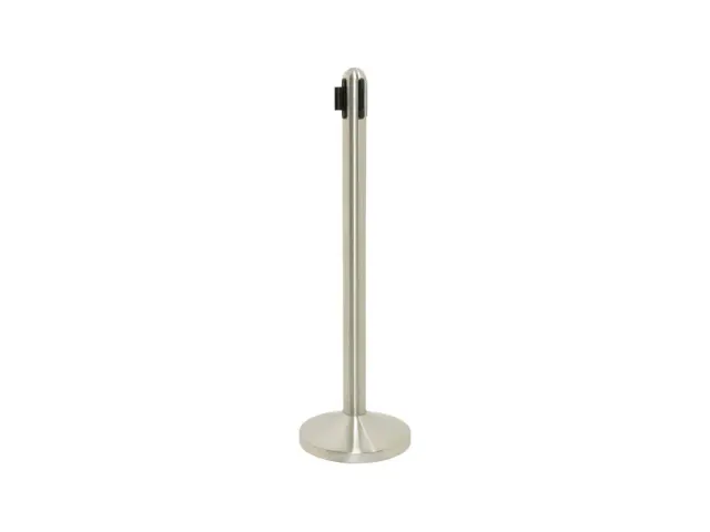 Poteau Securit inox avec enrouleur 210cm noir