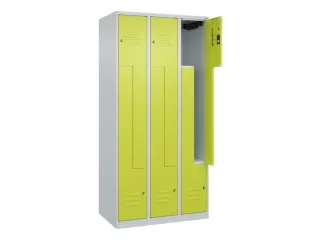 Z-garderobekast,HxBxD 1850x900x500mm,vak B 150/300mm,cil.-slot - 2