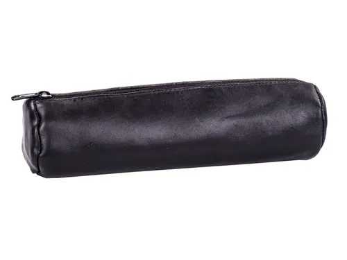 Pennenetui Oxford 22x6cm leer rond zwart