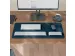 Sous-Main Et Tapis De Souris, Aspect Cuir, Ft 80 X 40 Cm, Noir